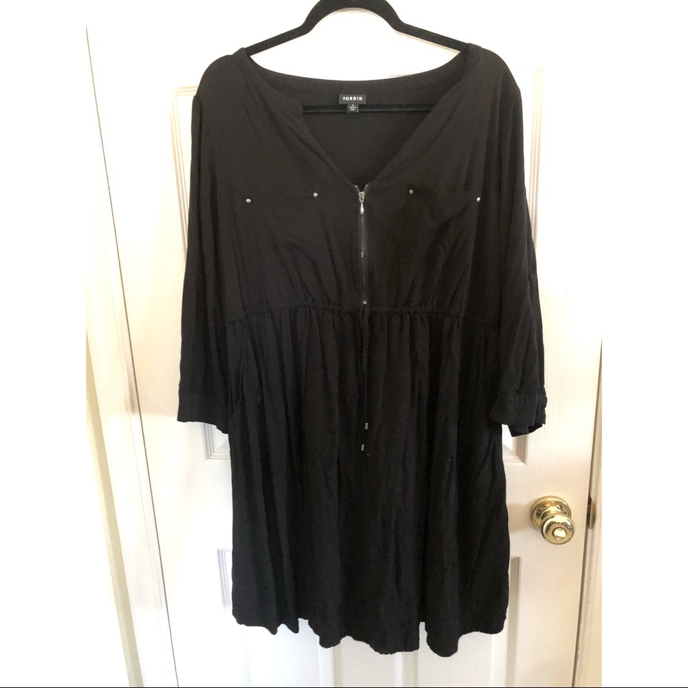 Torrid Black Zip Up Dress 1X